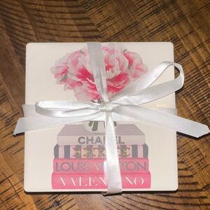 Louis Vuitton Assorted Coasters with Floral Accents